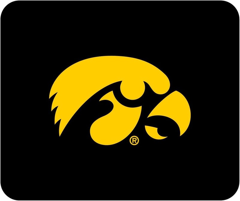 OTM Essentials Mouse Pad, Fabric, The University of Iowa Standard/Classic Black - Image 1